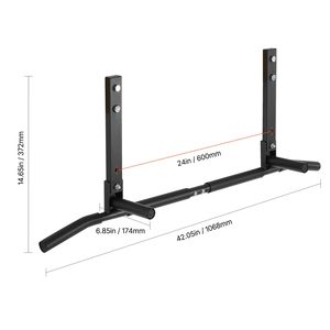 Barra de dominadas para techo de gimnasio en casa, 42 cm de ancho, con múltiples agarres, montaje en viga, equipo de entrenamiento multifunción - Product Image 2