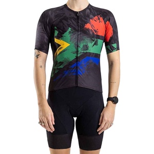 Ensemble de cyclisme pour femmes Solid Traders Wholesale : Maillot de triathlon anti-UV, respirant, coupe-vent et écologique - Product Image 3