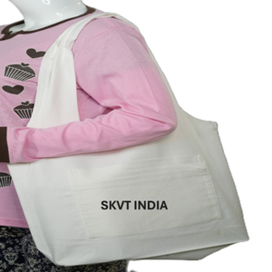 Eco-Friendly Recyclable Organic Cotton Tote Bag for Women Grocery Shopping Pocket Custom Printed Logo Silk Screen Printing - Product Image 4