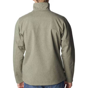 Veste de pluie pour homme vert olive, col montant, fermeture éclair, coupe-vent, décontractée, pour l'extérieur, coupe régulière, couleur unie, imperméable - Product Image 3