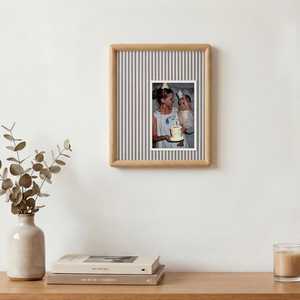 Walnut Wood Photo Booth <b>Frame</b> with Fabric Mat - <b>8x10</b> for Photo Strip & Instant Photos - Product Image 3