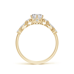 แหวนเพชรแล็บโกรว์ทรงเจ็ดเม็ด ประดับเพชรเม็ดใหญ่ ทอง 10K 14K 18K เงิน 925 935  รับรองโดย IGI ของขวัญงานแต่งงานสุดหรู - Product Image 4