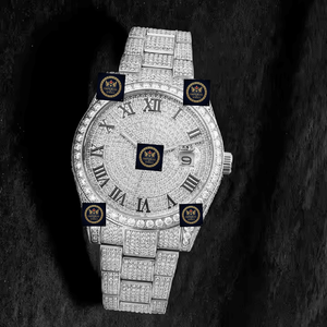 Montre automatique mécanique GPS de luxe en acier inoxydable, entièrement sertie de moissanite, style Hip Hop, sport et mode, collection Imperial Jewels - Product Image 1