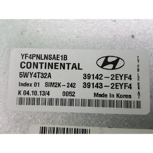 ชุดควบคุมเครื่องยนต์ โซนาต้า YF ปี 2009-2012 มือสอง ของแท้ รหัส 391432EYF4 - Product Image 4