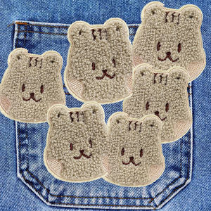 Nouvel ensemble de matériel de couture décoratif en PVC chenille brodé Lapin & Ours, thermocollant, 3D, à paillettes, phosphorescent, pour cadeaux et vêtements - Product Image 4