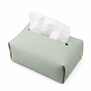 Support de boîte à mouchoirs en cuir en gros, distributeur de serviettes rectangulaire pour voiture, couvercle de mouchoirs en similicuir avec logo personnalisé, décoration de bureau d'hôtel - Product Image 4