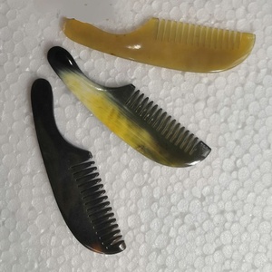 Peine de Piojos de cuerno Real de lujo de pelo de búfalo largo de alta calidad para uso doméstico, uso de barbería duradero y no tóxico - Product Image 4