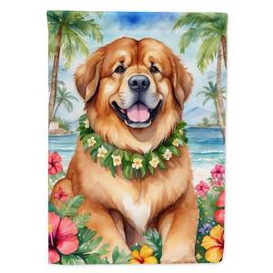 Drapeau de jardin tibétain multicolore Mastiff Luau Boîte aux lettres Drapeau décoratif de cour Bannière pour patio Oeuvre d'art pour petits parterres de fleurs de jardin - Product Image 1