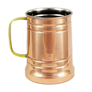 Metal Copper Mug Handmade Eco-Friendly 16oz High Quality Classic <b>Goblet</b> Bottle Opener & Ice Bucket Set Luxury Home Bar Uses - Product Image 1