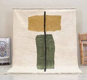 Tapis vintage au design authentique tapis marocain vintage en laine tapis marocain avec textiles recyclés - Product Image 1