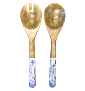 Nouvelle cuillère de service en bois de manguier noire pour mélanger salades, snacks et légumes, idéale pour la cuisine, la maison, l'hôtel et la salle à manger - Product Image 6