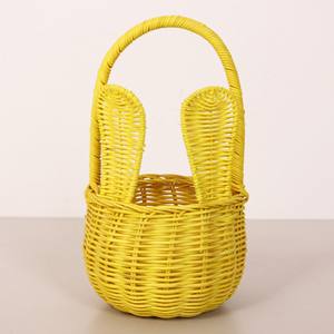Cesta de conejo de ratán hecha a mano, artículos esenciales para manualidades de Pascua, buena elección de cestas de regalo tejidas - Product Image 4