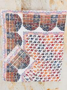 Colcha de Algodón Multicolor de Lujo con Estampado a Mano, Ropa de Cama Bohemia, Colcha Reversible de Algodón Orgánico para Todas las Estaciones - Product Image 3