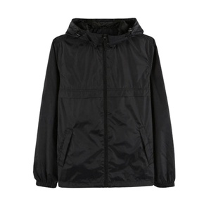 เสื้อแจ็คเก็ตกันลมสำหรับผู้ชายแบบมีฮู้ด น้ำหนักเบา กันน้ำ ระบายอากาศได้ดี สีพื้น ผ้าฝ้าย 100% สำหรับวิ่ง เดินป่า และเล่นกีฬากลางแจ้ง - Product Image 1