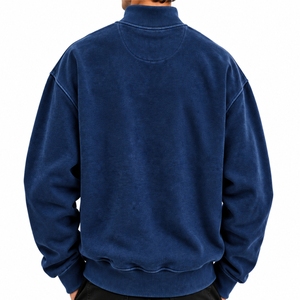 Sweat-shirt décontracté pour homme à col montant brodé, coupe classique, en molleton, à manches longues, pour l'automne - Product Image 2