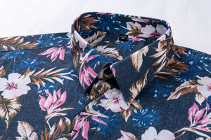 Chemise hawaïenne personnalisable pour homme, en lin, à manches courtes, séchage rapide, anti-humidité - Product Image 5