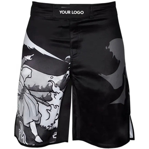 <b>Men</b> MMA <b>Shorts</b> <b>Black</b> Sublimation Print Moisture Wicking Premium Quality Breathable Design And Color Plus Size - Product Image 1