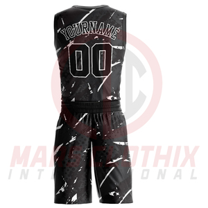 Best Quality Breathable Sublimation Printed 100% Polyester Quick Dry Basketball Uniform Front Logo Custom Color Design Unisex - Product Image 3