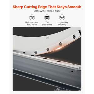High Precision Manual Hand Plate Shear 39 Bed Width Benchtop <b>Guillotine</b> Cutter <b>Metal</b> <b>Sheet</b> Processing Q235 Material Handles - Product Image 3