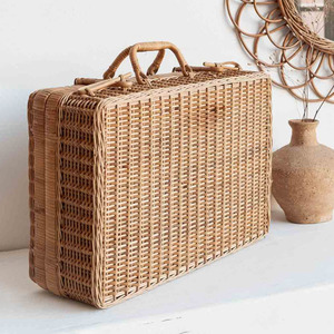 Maletas elegantes tejidas, mini maleta de ratán, equipaje de viaje ecológico a bajo precio del proveedor - Product Image 3