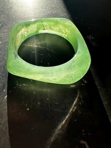 Trendy Colorful Resin <b>Bangles</b> Chunky Cuff <b>Love</b> Model Eco-Friendly Handmade Customized Color Wedding Gift Jewelry - Product Image 2