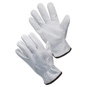 Guantes de Conductor de Cuero Vacuno Resistentes al Desgaste y a las Perforaciones con Puños Ajustables - Product Image 1