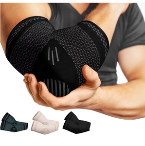 1 pièce Manchon de soutien du coude en polyester élastique respirant à compression réglable pour le sport, unisexe adulte - Product Image 1