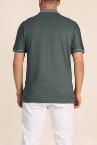 เสื้อกอล์ฟแฟชั่นพิมพ์ลายราคาส่งถูก ดีไซน์ทันสมัย แขนสั้น พิมพ์ลายด้วยความร้อน เนื้อผ้าถัก ระบายอากาศ แห้งเร็ว สำหรับผู้ชาย - Product Image 5