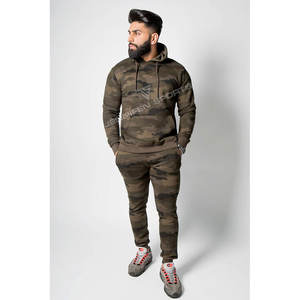 Survêtements légers pour hommes, imprimés camouflage personnalisés, en coton, avec capuche, en molleton épais, séchage rapide, respirants, pour l'hiver - Product Image 4