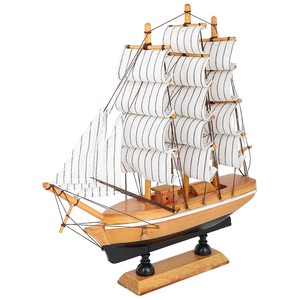 Modèle de bateau artisanal en bois, décoration nautique pour la maison, le bureau, la table, décoration marine - Product Image 1