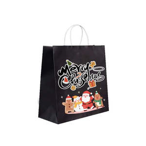 Sacs en papier écologiques personnalisés pour cadeaux de Noël, style sac à main, pour emballages saisonniers - Product Image 1