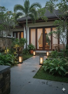 Lámpara de Jardín Decorativa de Estilo Japonés Moderno, Forma de Hongo, Luz Cálida Amarilla 3500K, Resistente al Agua IP65 - Product Image 2