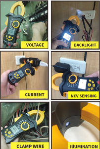 ODM OEM แคลมป์มิเตอร์ดิจิตอล LCD พร้อมปากจับขนาด 37 มม. จากซัพพลายเออร์ไต้หวัน - Product Image 3