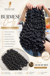 Cabello Virgen Natural Rizado y Brillante de Donante Vietnamita, el Más Vendido al por Mayor, Cabello Humano Vietnamita Remy Original - Product Image 6