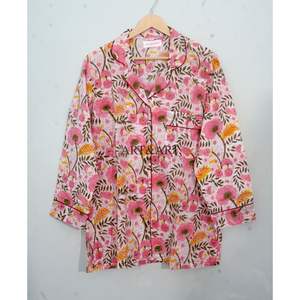 Conjunto de Pijama de Verano Clásico y Elegante 100% Algodón Puro con Estampado de Canguro, Bolsillos, Cordón Ajustable, Suave y Transpirable - Product Image 3