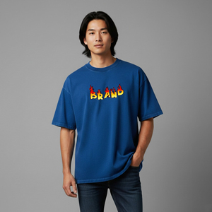 T-shirts pour hommes tendance, style streetwear, surdimensionnés, 100% coton, écologiques, logo imprimé en sérigraphie personnalisé, tee-shirt uni pour homme - Product Image 3