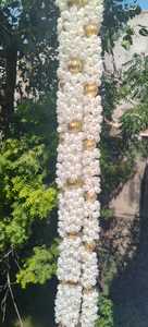 Guirlande de jasmin Mogra avec boules Gota suspendues pour la décoration de Mandap de mariage indien, Nikah, Pooja, temple, cloison, arche, suspension de plafond - Product Image 4