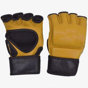 Custom Wholesale Genuine Cowhide Leather MMA Gloves Blue Grappling Sparring Gloves OEM Training <b>Punching</b> <b>Bag</b> Martial Arts Gloves - Product Image 5