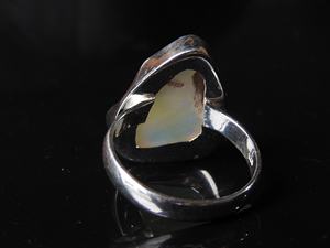 Opale australienne naturelle polie brute, sertie en argent, pierre précieuse classique, cadeau idéal pour elle, nouvelle arrivée - Product Image 6