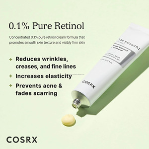 Produits de soins de la peau coréens Crème hydratante pour le visage à la mucine d'escargot COSRX la crème au rétinol 0.1 20ml - Product Image 2