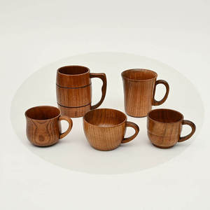 Taza de Té de Madera de Mango Hecha a Mano, Taza de Café, Jarras de Cerveza de Madera para Beber Té, Café, Vino, Cerveza, Taza de Madera con Asa - Product Image 6