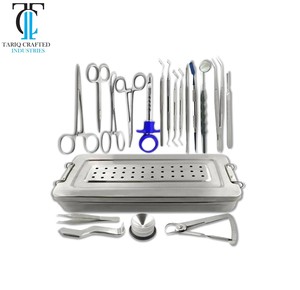 Kit complet de chirurgie implantaire dentaire, ensemble d'instruments de chirurgie orale, outils chirurgicaux en acier inoxydable pour implantologie dentaire destinés aux dentistes - Product Image 2