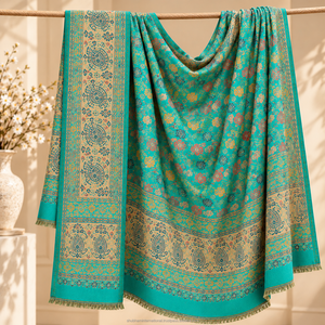 Chal de Pashmina de Lana Bordado Tradicional para Mujer, Suave, Cálido, Transpirable y Ligero, Accesorio de Invierno para Uso Festivo y Viajes - Product Image 5