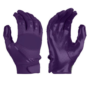 American Football Gloves Leather Full Finger Breathable Non-Slip Adjustable Wrist Strap <b>Hook</b> Loop Closure High Quality for - Product Image 1