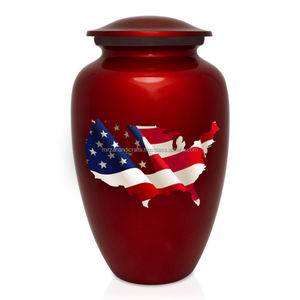 Urne de crémation commémorative funéraire de conception d'aigle américain brillant blanc classique adulte pour les cendres humaines Urne de crémation artisanale - Product Image 2