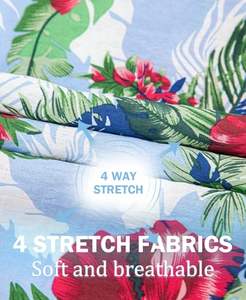 Camisa de Hombre con Cuello Camp Collar, Manga Corta, Estampado Tropical Hawaiano, Casual de Playa, con Botones, Colorida, para Verano - Product Image 5