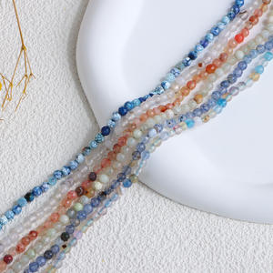 Collier de perles d'agate naturelle haut de gamme pour femme, design de niche, pierres multicolores, chaîne en os, collier de perles tendance et à la mode - Product Image 2