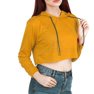 เสื้อฮู้ดครอปแขนยาวผ้าฝ้าย 100% ระบายอากาศได้ดี สวมใส่สบายในฤดูหนาว ดีไซน์สั่งทำได้ - Product Image 3