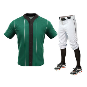 Uniforme de Béisbol Personalizado para Hombre, Jersey a Rayas Blanco y Amarillo con Cierre de Botones, Manga Corta, Transpirable, Poliéster, para Todas las Temporadas - Product Image 4