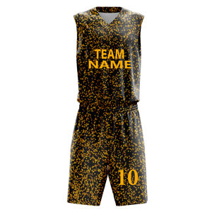 Ensemble d'uniformes de basketball personnalisés 100 % polyester pour équipes universitaires, maillot sublimé avec nom et numéro, livraison rapide, OEM ODM - Product Image 3